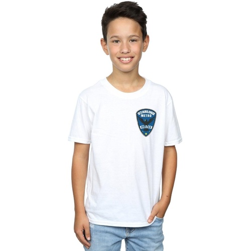 Vêtements Garçon T-shirts manches courtes Dc Comics Arrow Starling Metro Badge Blanc