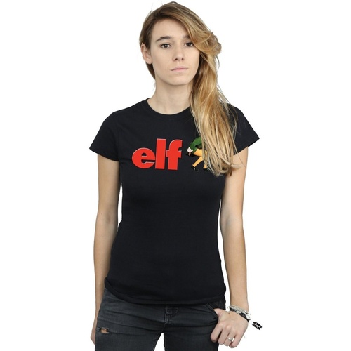 Vêtements Femme T-shirts manches longues Elf Crouching Logo Noir