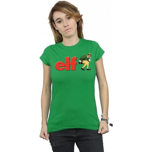 Vêtements Femme T-shirts manches longues Elf Crouching Logo Vert