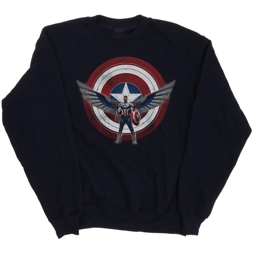 Vêtements Femme Sweats Marvel Falcon And The Winter Soldier Captain America Shield Pose Bleu