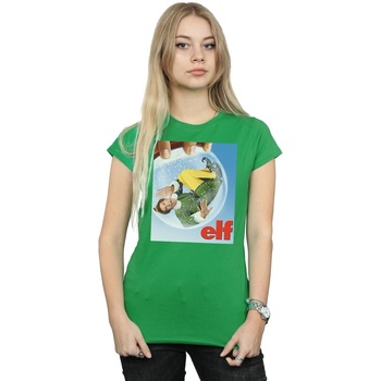 Vêtements Femme T-shirts manches longues Elf Snow Globe Poster Vert