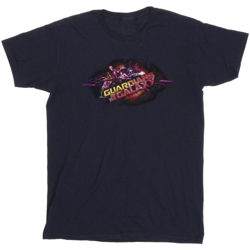 Vêtements Garçon T-shirts manches courtes Marvel Guardians Of The Galaxy Group Pose Bleu