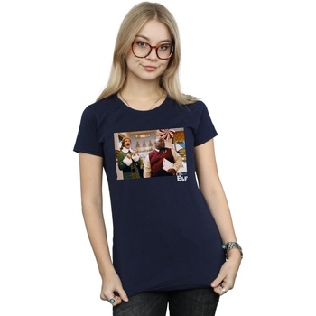 Vêtements Femme T-shirts manches longues Elf Christmas Store Cheer Bleu