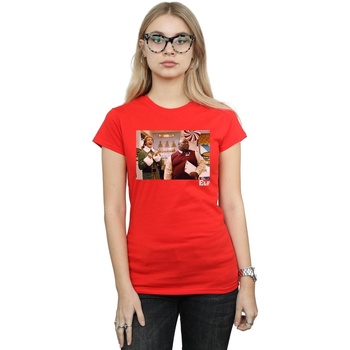 Vêtements Femme T-shirts manches longues Elf Christmas Store Cheer Rouge