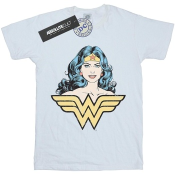 Vêtements Femme T-shirts manches longues Dc Comics Wonder Woman Gaze Blanc