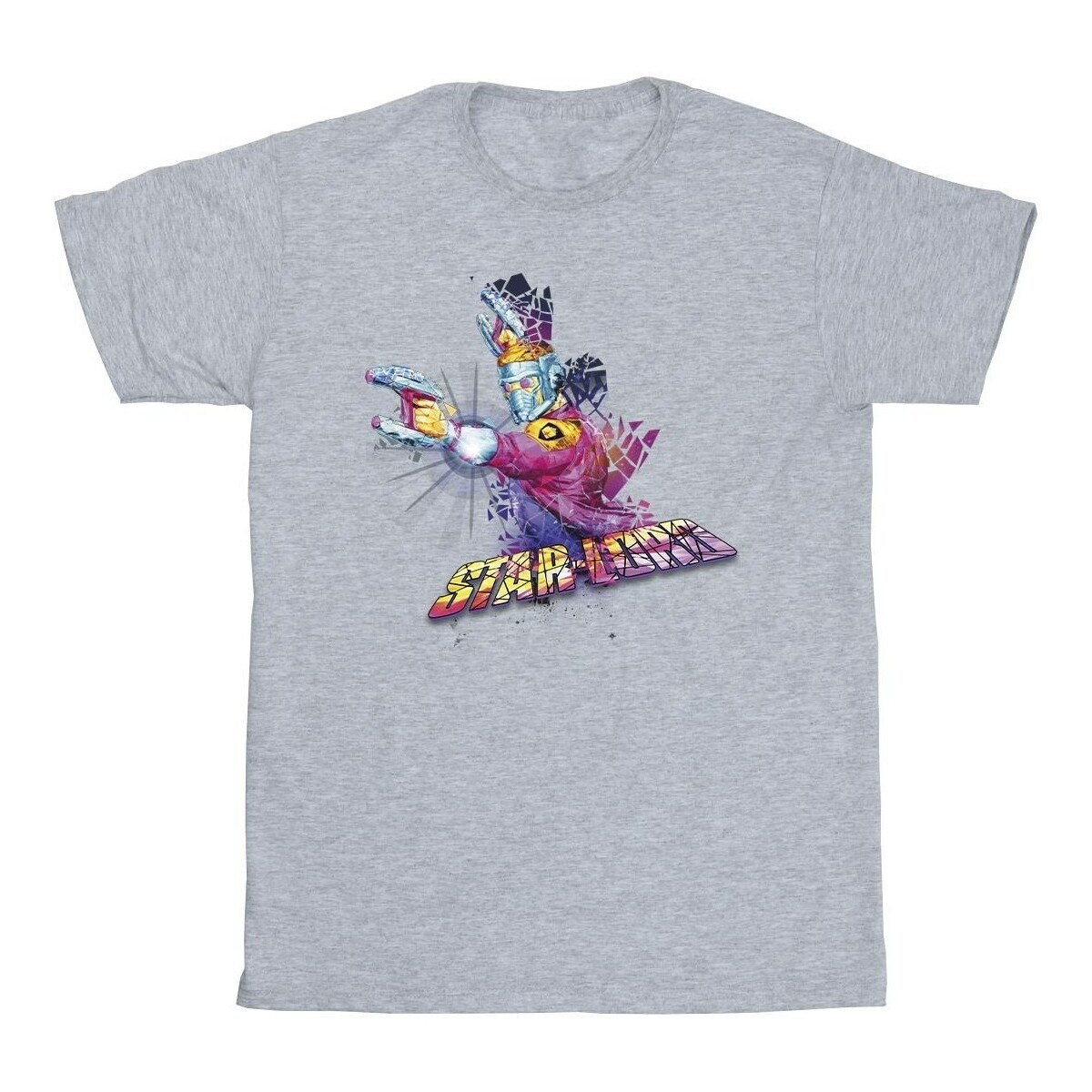 Vêtements Garçon T-shirts manches courtes Marvel Guardians Of The Galaxy Abstract Star Lord Gris