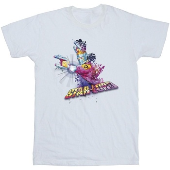 Vêtements Garçon T-shirts manches courtes Marvel Guardians Of The Galaxy Abstract Star Lord Blanc
