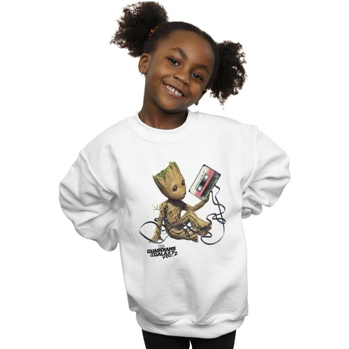 Vêtements Fille Sweats Marvel Guardians Of The Galaxy Groot Tape Blanc