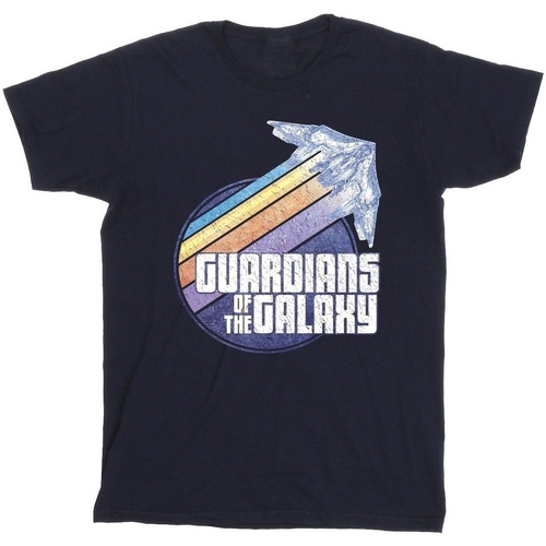 Vêtements Garçon T-shirts manches courtes Guardians Of The Galaxy Badge Rocket Bleu