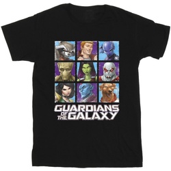 Vêtements Garçon T-shirts manches courtes Guardians Of The Galaxy Character Squares Noir