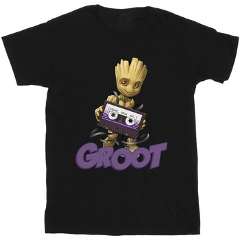 Vêtements Garçon T-shirts manches courtes Guardians Of The Galaxy Groot Casette Noir