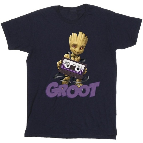 Vêtements Garçon T-shirts manches courtes Guardians Of The Galaxy Groot Casette Bleu