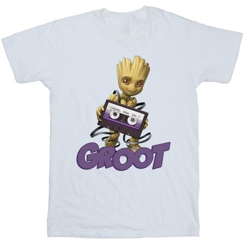 Vêtements Garçon T-shirts manches courtes Guardians Of The Galaxy Groot Casette Blanc