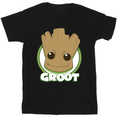 Vêtements Garçon T-shirts manches courtes Guardians Of The Galaxy Groot Badge Noir