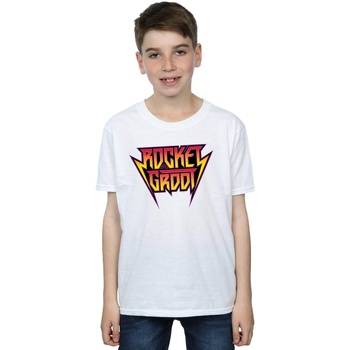 Vêtements Garçon T-shirts manches courtes Marvel Sacs à dos Vol. 2 Rocket And Groot Metal Logo Blanc