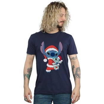 Vêtements Homme T-shirts manches longues Disney Pluto Love Heart Christmas Bleu