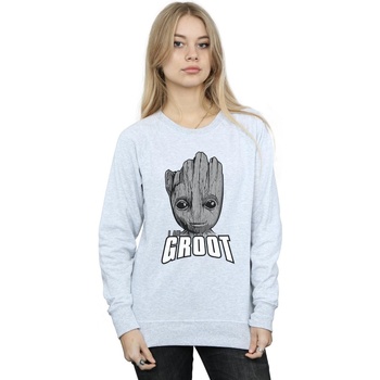 Vêtements Femme Sweats Marvel Guardians Of The Galaxy Groot Face Gris
