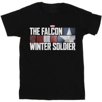 Vêtements Fille T-shirts manches longues Marvel The Falcon And The Winter Soldier Logo Noir
