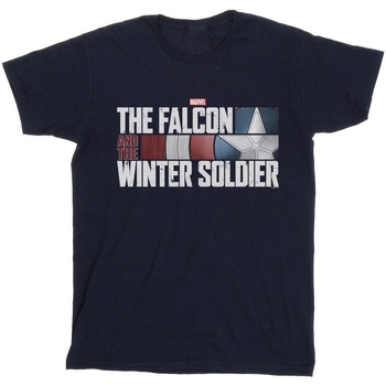 Vêtements Fille T-shirts manches longues Marvel The Falcon And The Winter Soldier Logo Bleu
