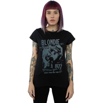 Vêtements Femme T-shirts manches longues Blondie Tour 1977 Chest Noir