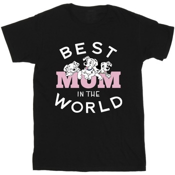 Vêtements Garçon T-shirts manches courtes Disney 101 Dalmatians Best Mum In The World Noir