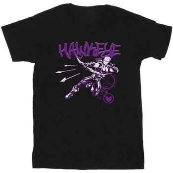 Vêtements Garçon T-shirts manches courtes Marvel Hawkeye Shoots Noir