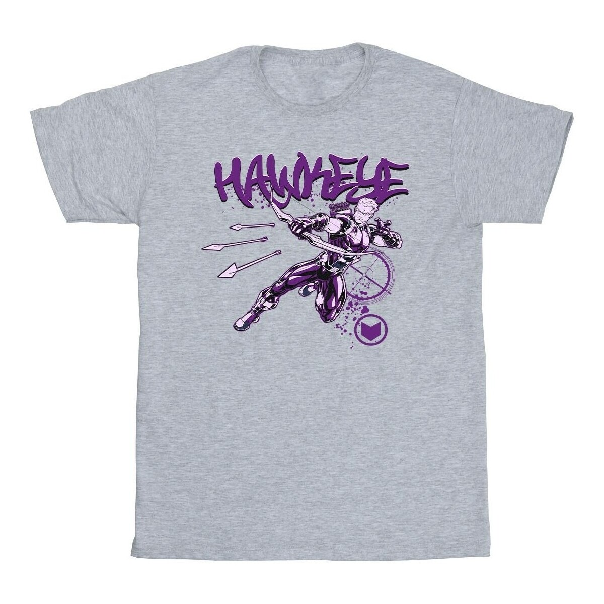 Vêtements Garçon T-shirts manches courtes Marvel Hawkeye Shoots Gris