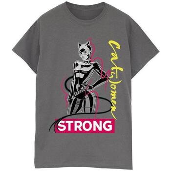 Vêtements Femme T-shirts manches longues Dc Comics Batman Catwoman Strong Multicolore