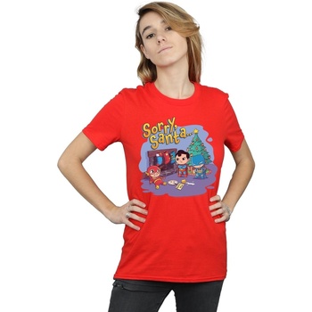Vêtements Femme T-shirts manches longues Dc Comics Super Friends Sorry Santa Rouge