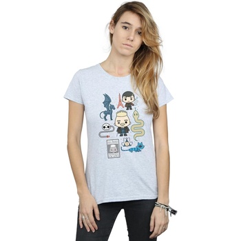 Vêtements Femme T-shirts manches longues Fantastic Beasts Chibi Grindelwald Gris