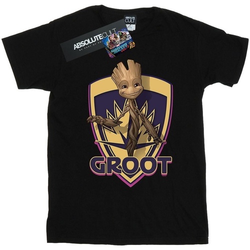 Vêtements Fille T-shirts manches longues Marvel Guardians Of The Galaxy Groot Badge Noir