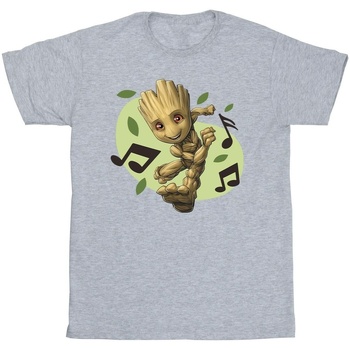 Vêtements Fille T-shirts manches longues Marvel Guardians Of The Galaxy Groot Musical Notes Gris