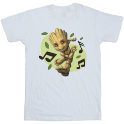 Vêtements Fille T-shirts manches longues Marvel Guardians Of The Galaxy Groot Musical Notes Blanc