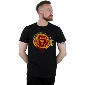 Vêtements Homme T-shirts manches longues Disney Mulan Courage Dragon Symbol Noir