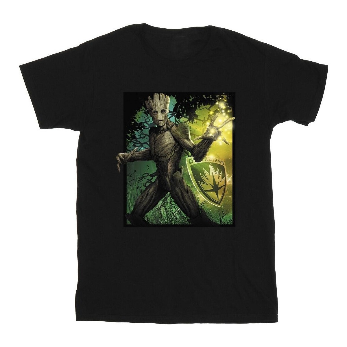 Vêtements Fille T-shirts manches longues Marvel Guardians Of The Galaxy Groot Forest Energy Noir