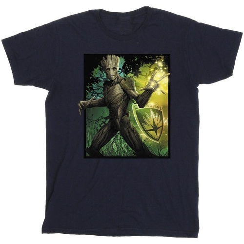 Vêtements Fille T-shirts manches longues Marvel Guardians Of The Galaxy Groot Forest Energy Bleu
