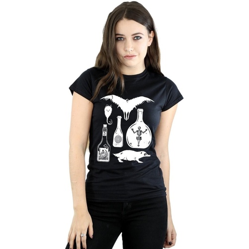 Vêtements Femme T-shirts manches longues Fantastic Beasts Plain Icons Noir