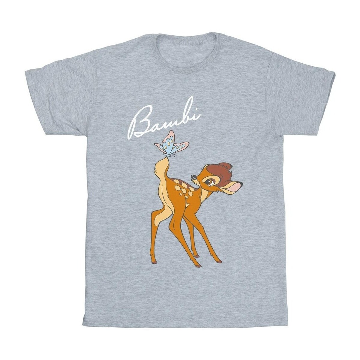 Vêtements Homme T-shirts manches longues Disney Bambi Butterfly Tail Gris