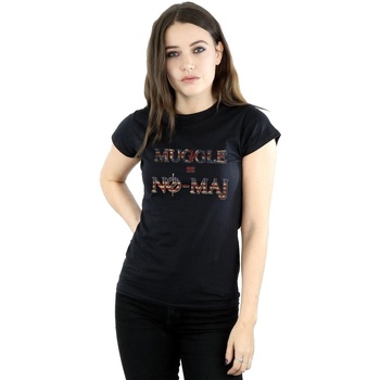 Vêtements Femme T-shirts manches longues Fantastic Beasts No Muggle No Maj Noir