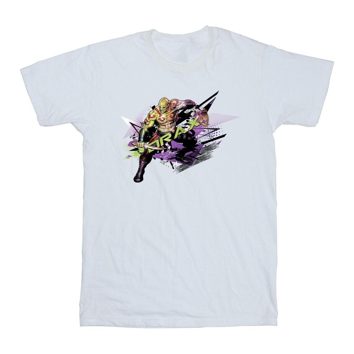 Vêtements Fille T-shirts manches longues Marvel Guardians Of The Galaxy Abstract Drax Blanc