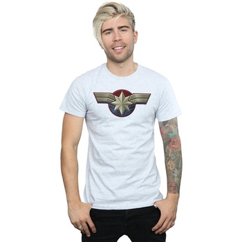 Vêtements Homme T-shirts manches longues Marvel Captain  Chest Emblem Gris
