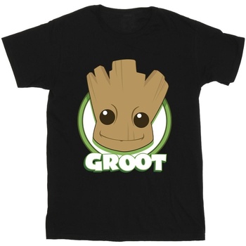 Vêtements Fille T-shirts manches longues Guardians Of The Galaxy Groot Badge Noir