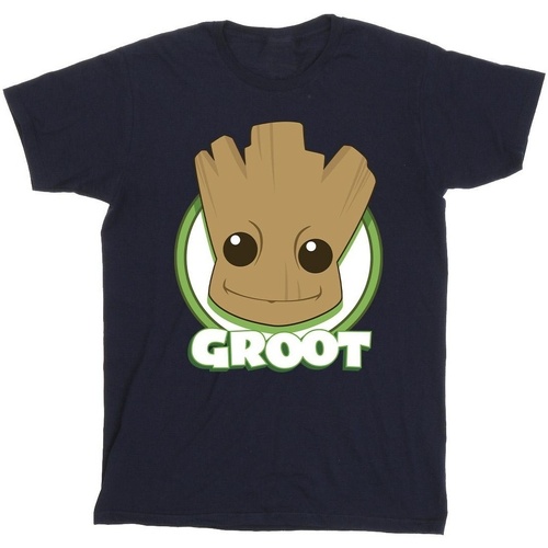 Vêtements Fille T-shirts manches longues Guardians Of The Galaxy Groot Badge Bleu