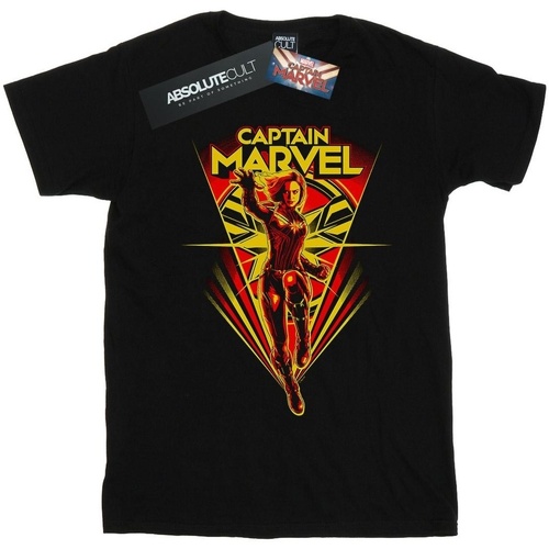 Vêtements Homme T-shirts manches longues Marvel Captain  Flying V Noir