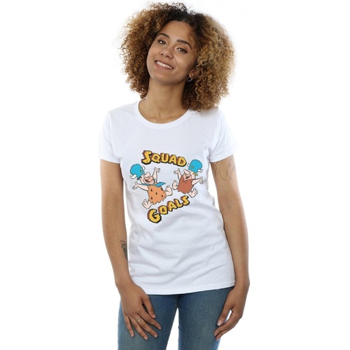 Vêtements Femme T-shirts manches longues The Flintstones Squad Goals Blanc
