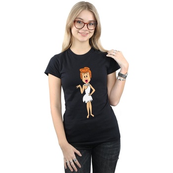 Vêtements Femme T-shirts manches longues The Flintstones Wilma Flintstone Classic Pose Noir