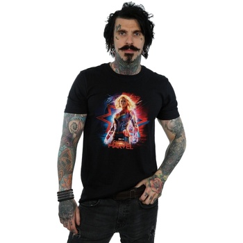 Vêtements Homme T-shirts manches longues Marvel Captain  Poster Noir