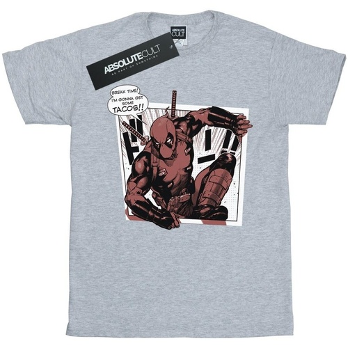 Vêtements Femme T-shirts manches longues Marvel Deadpool Breaktime Tacos Gris
