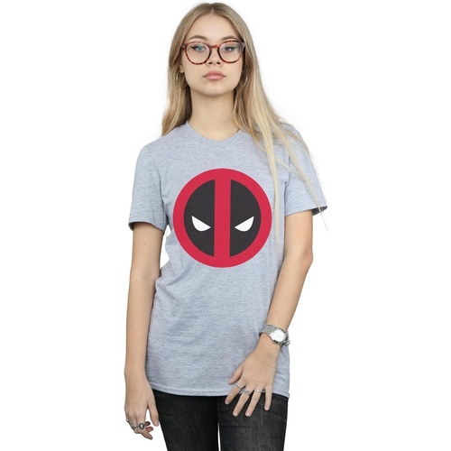 Vêtements Femme T-shirts manches longues Marvel Deadpool Large Clean Logo Gris