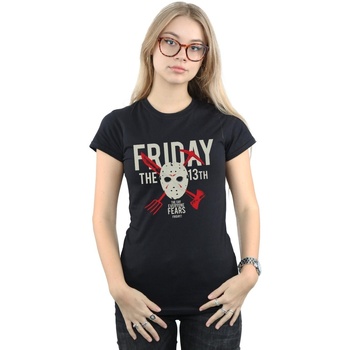 Vêtements Femme T-shirts manches longues Friday 13Th Day Of Fear Noir